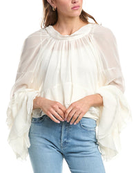 Colette Rose Ruffle Tie Back Top