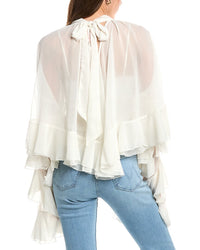 Colette Rose Ruffle Tie Back Top