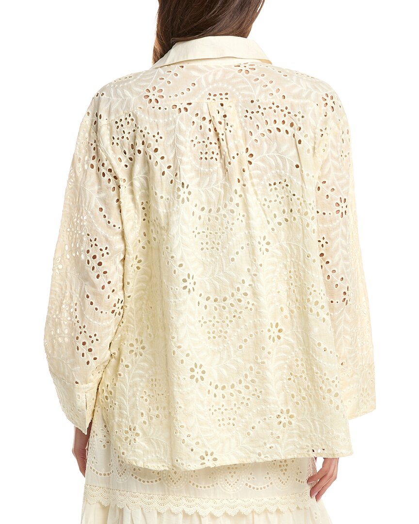 Colette Rose Eyelet Lace V-Neck Top