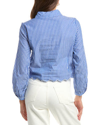 Colette Rose Eyelet Lace Button Front Top