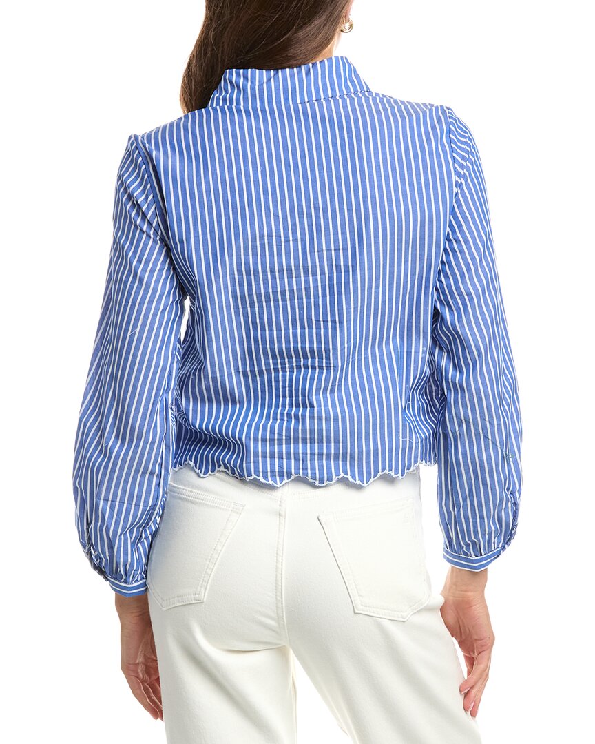Colette Rose Eyelet Lace Button Front Top