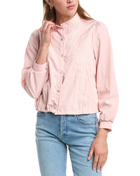 Colette Rose Lace Button Front Top