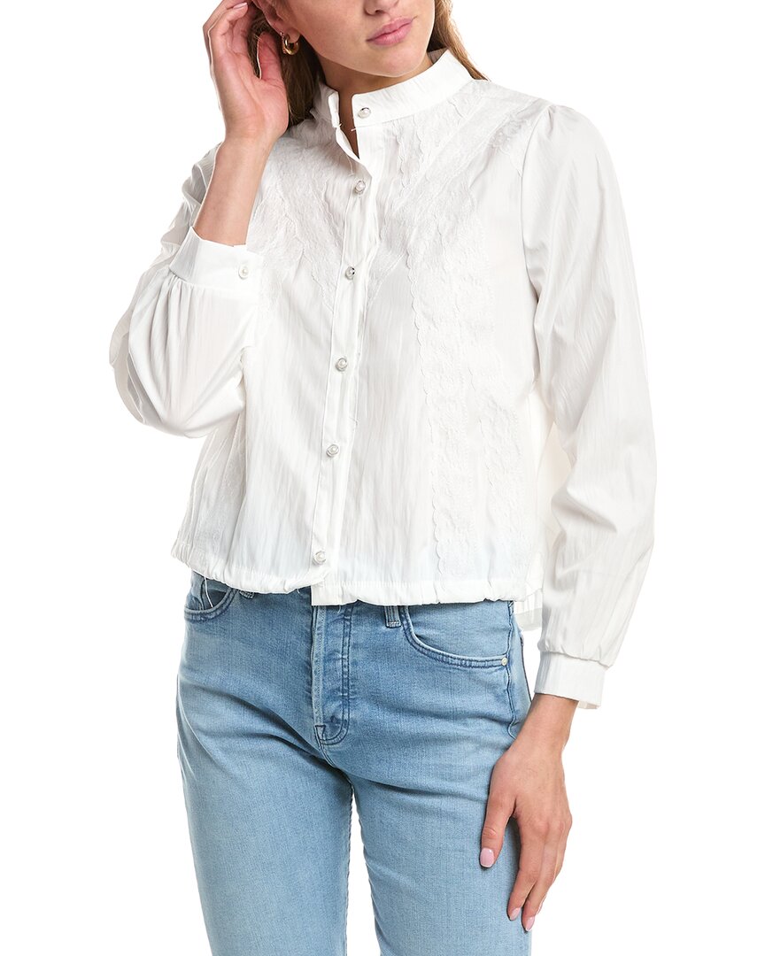 Colette Rose Lace Button Front Top