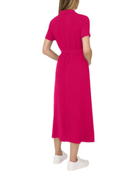 Cece Button Down Midi Shirt Dress