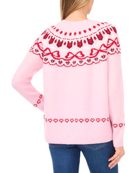 Cece Bow Fairisle Raglan Sweater