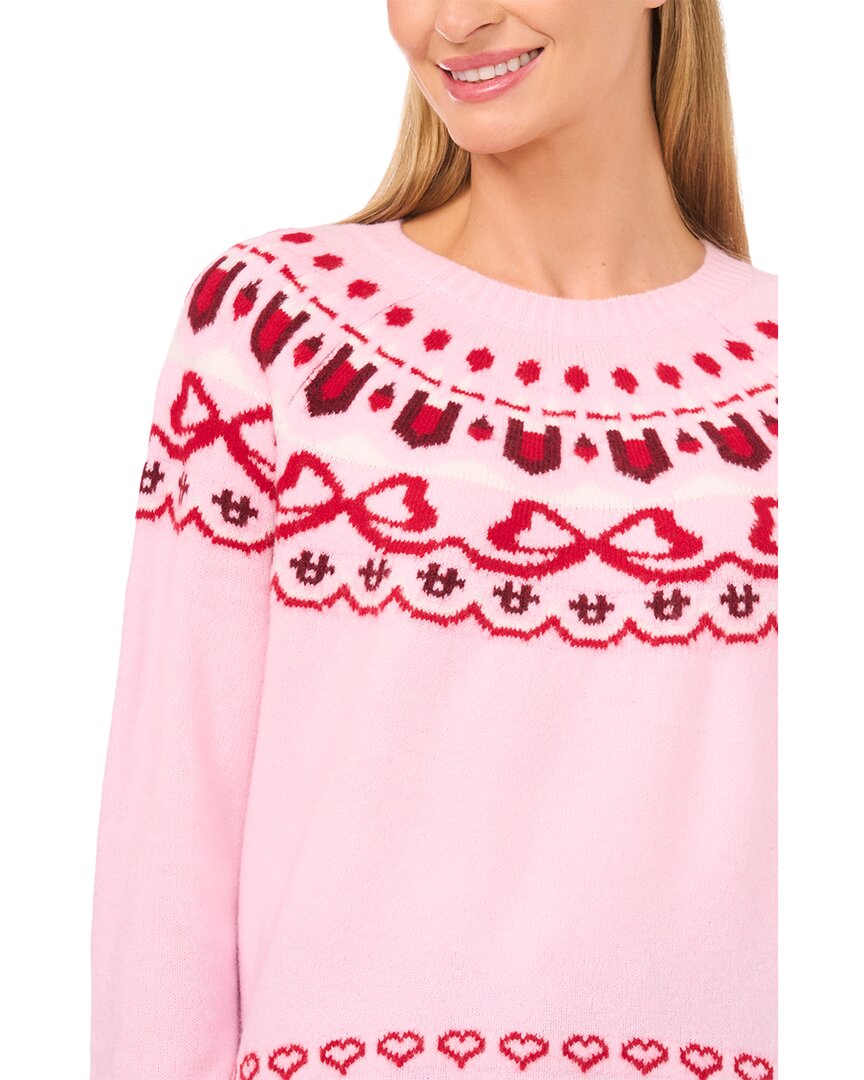 Cece Bow Fairisle Raglan Sweater