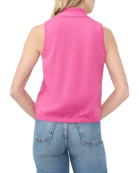 Cece Tie Neck Wool-Blend Tank