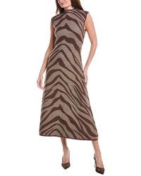 House of Harlow 1960 House Of Harlow 1960 Acadia Jacquard Zebra Midi Dress