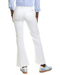 7 For All Mankind Dojo Tailorless White Shell Flare Leg Jean
