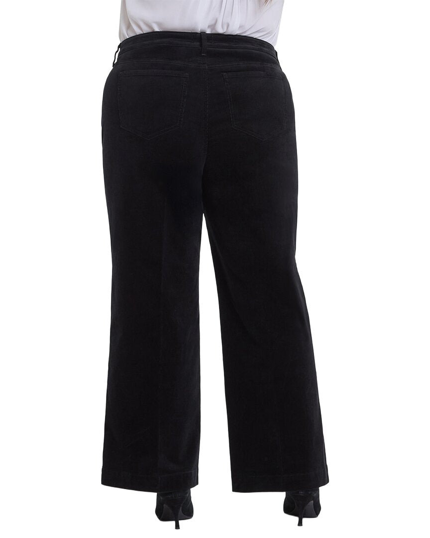 Nydj Plus Teresa Black Wide Leg Jean
