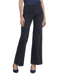 Nydj Teresa Washed Black Wide Leg Jean