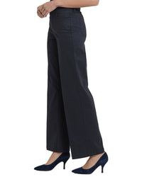 Nydj Teresa Washed Black Wide Leg Jean