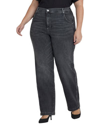 Nydj Plus Brooke Vintage Noir Straight Leg Jean