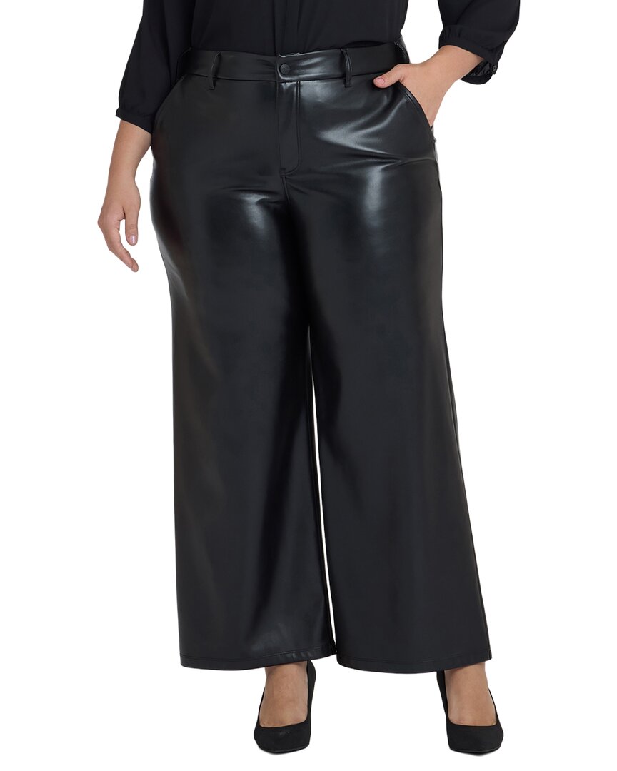Nydj Plus Trouser Black Wide Leg Jean