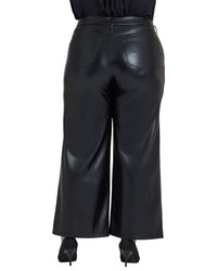 Nydj Plus Trouser Black Wide Leg Jean