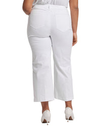 Nydj Plus Teresa Optic White Wide Leg Jean