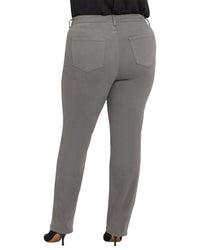 Nydj Plus Marilyn High-Rise Lunar Stone Straight Leg Jean