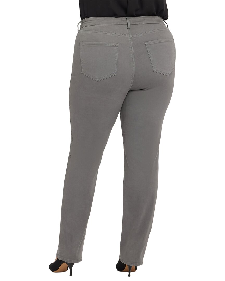 Nydj Plus Marilyn High-Rise Lunar Stone Straight Leg Jean