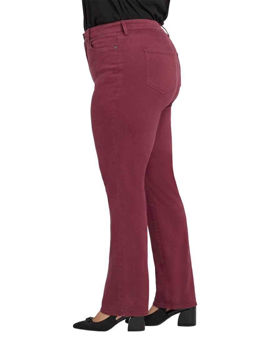 Nydj Plus Marilyn High-Rise True Burgundy Straight Leg Jean