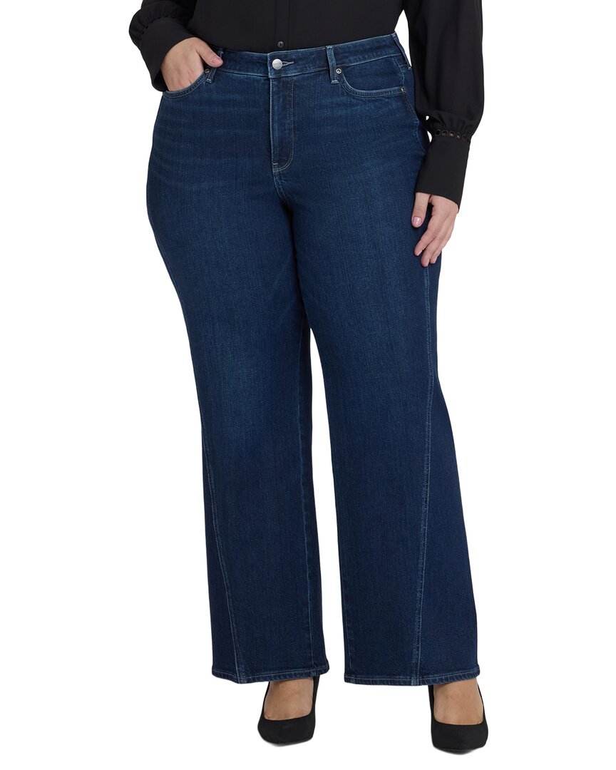 Nydj Plus Marilyn Higher-Rise Ink Skyline Straight Leg Jean