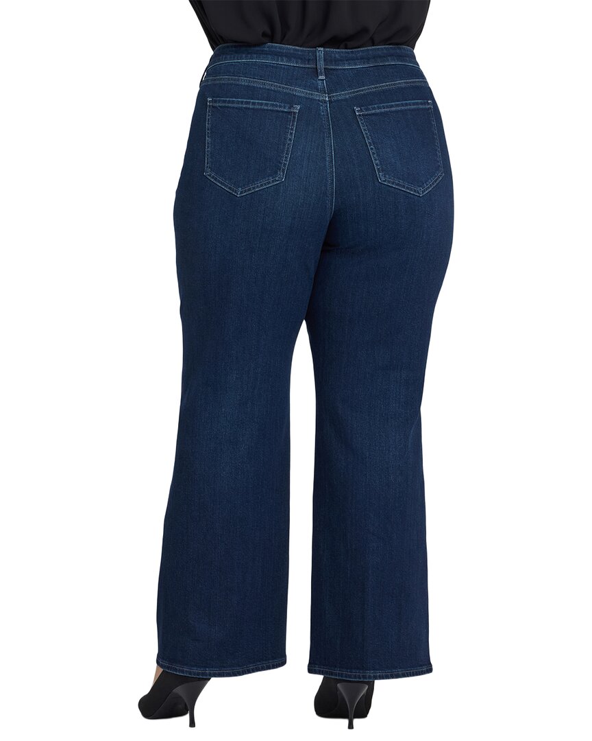 Nydj Plus Marilyn Higher-Rise Ink Skyline Straight Leg Jean