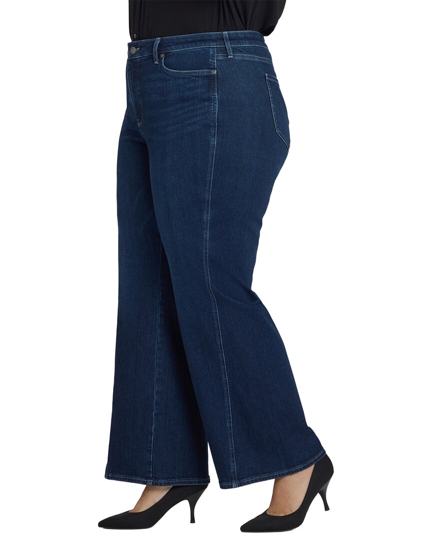 Nydj Plus Marilyn Higher-Rise Ink Skyline Straight Leg Jean