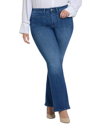Nydj Plus Ava Cool Marine Flare Jean