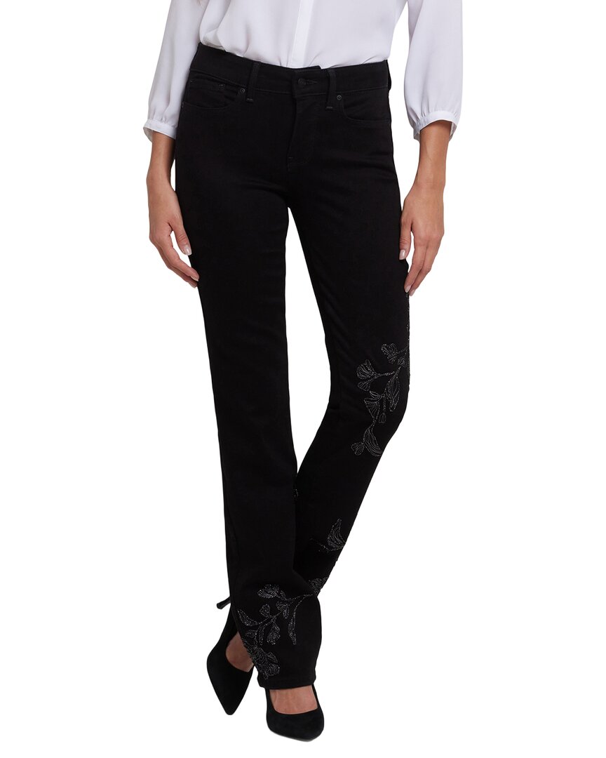 NYDJ Nydj Marilyn Black Rinse Straight Leg Jean