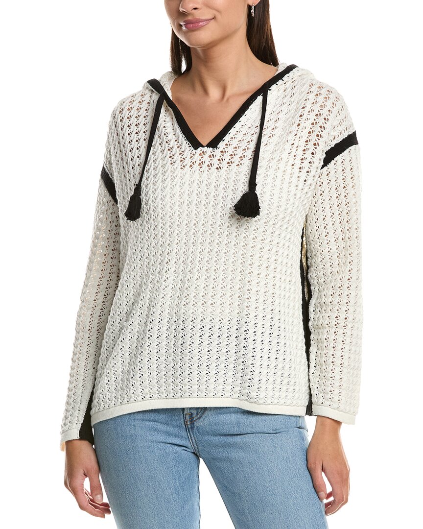 Vintage Havana Contrast Crochet Hoodie