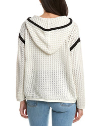 Vintage Havana Contrast Crochet Hoodie