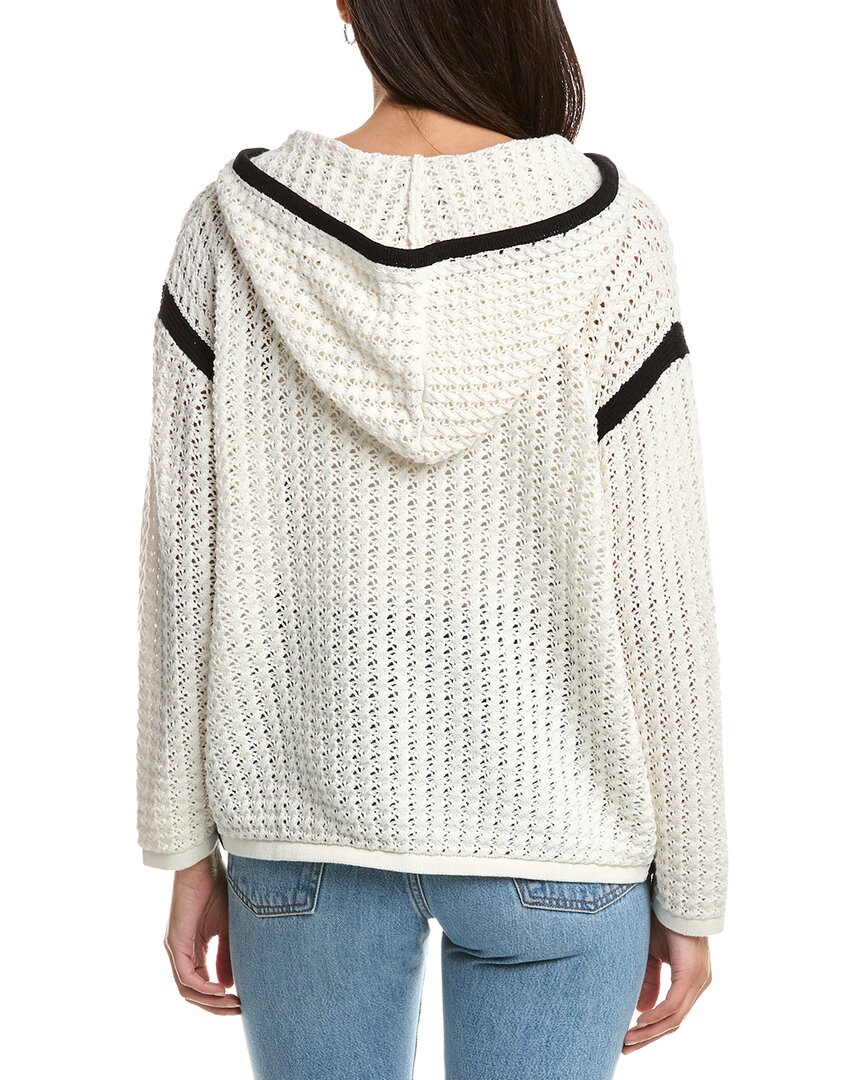 Vintage Havana Contrast Crochet Hoodie