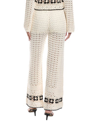 Vintage Havana Crochet Floral Wide Leg Pant