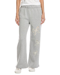 Vintage Havana Lace Insert Fleece Wide Leg Pant