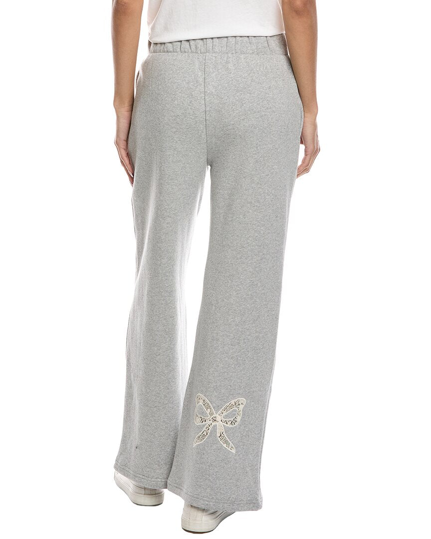 Vintage Havana Lace Insert Fleece Wide Leg Pant