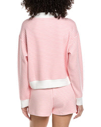 Vintage Havana Striped Cloud Fleece Mock Neck Top