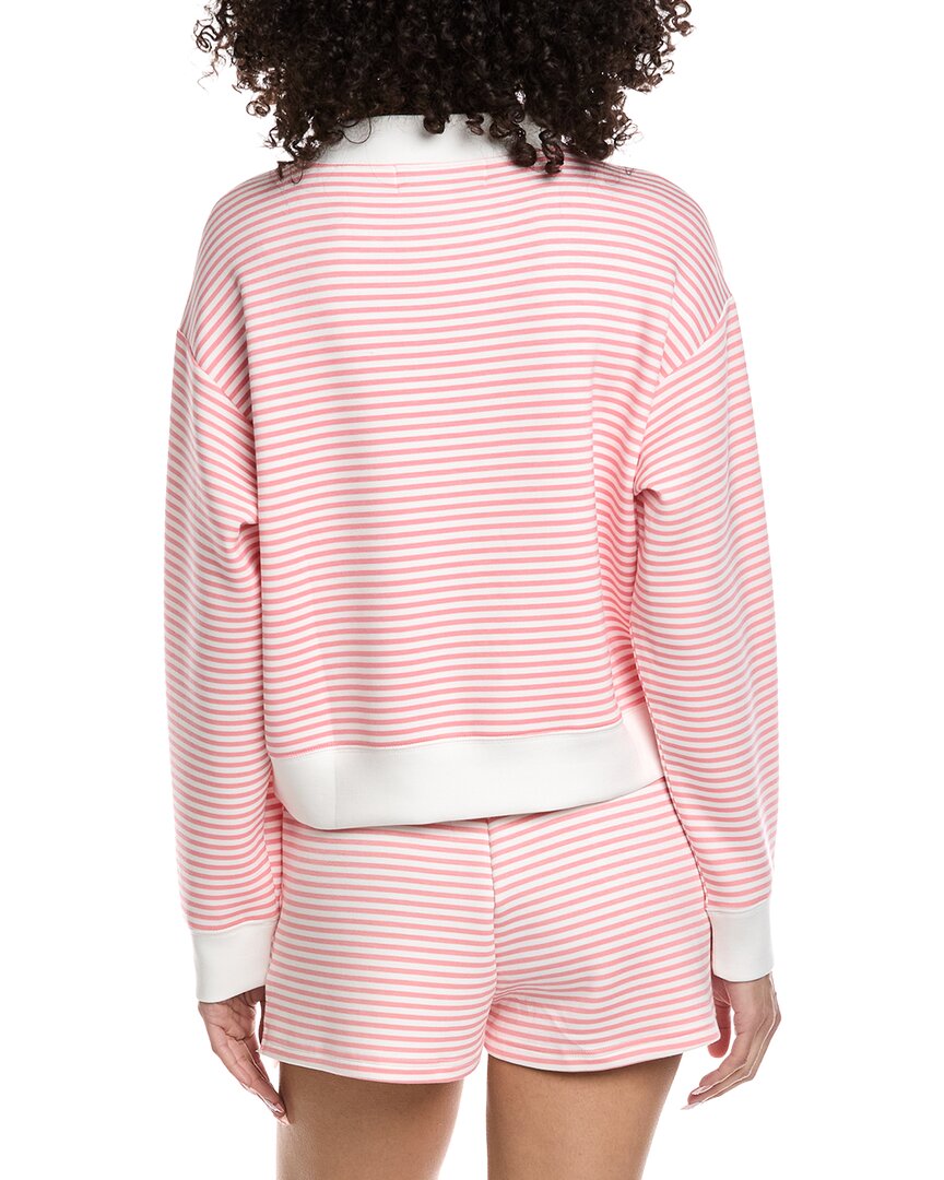 Vintage Havana Striped Cloud Fleece Mock Neck Top