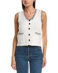 Vintage Havana Whipstitch Knit Vest