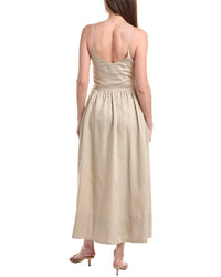House of Harlow 1960 House Of Harlow 1960 Melinda Paneled Linen-Blend Midi Dress