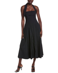 A.L.C. Women's Natalie Stretch Cotton Midi Dress in Black, Size 0