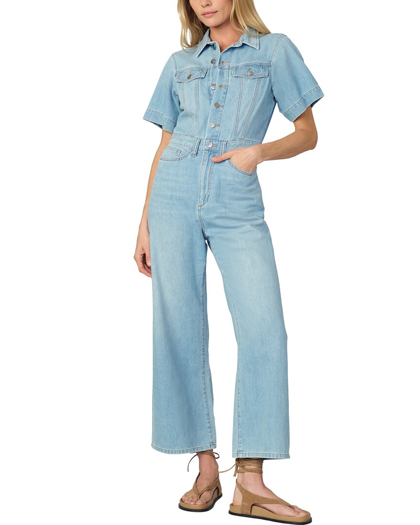 Joe's Jeans Denim Trucker Ss Wide Leg Jumpsuit