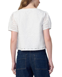 Joe's Jeans The Halle Short Sleeve Eyelet Blouse