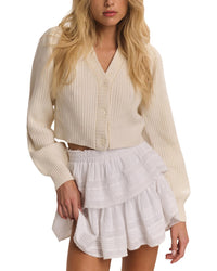 Loveshackfancy Avignon Wool & Cashmere-Blend Crop Cardigan