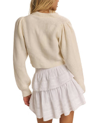 Loveshackfancy Avignon Wool & Cashmere-Blend Crop Cardigan
