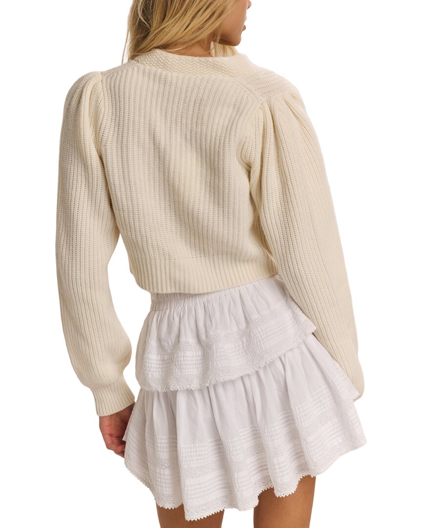 Loveshackfancy Avignon Wool & Cashmere-Blend Crop Cardigan