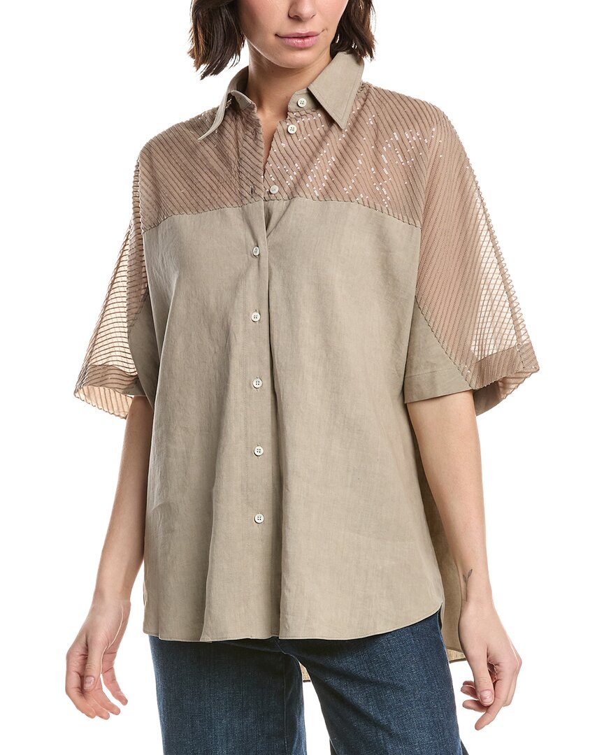 Brunello Cucinelli Linen-Blend Shirt