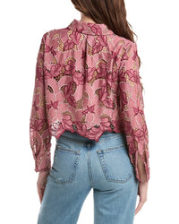 L’Agence Akemi Cropped Button-Down Shirt