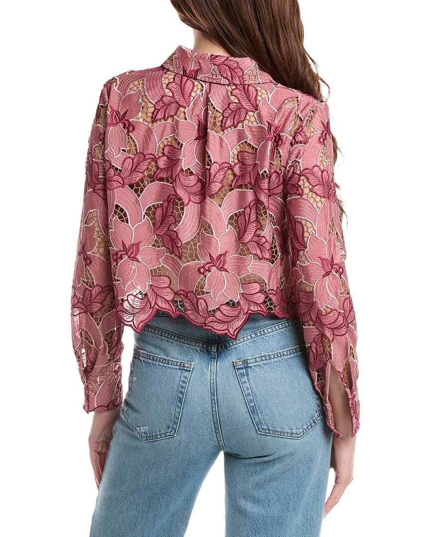L’Agence Akemi Cropped Button-Down Shirt