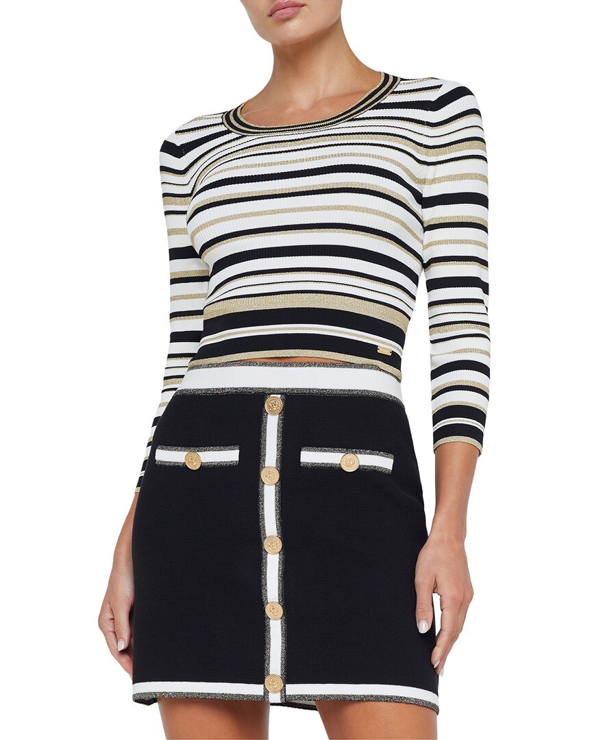 L’AGENCE L’Agence Yukio Striped Crop Top