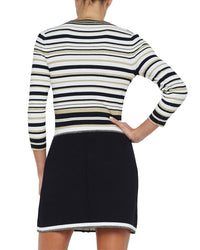 L’AGENCE L’Agence Yukio Striped Crop Top