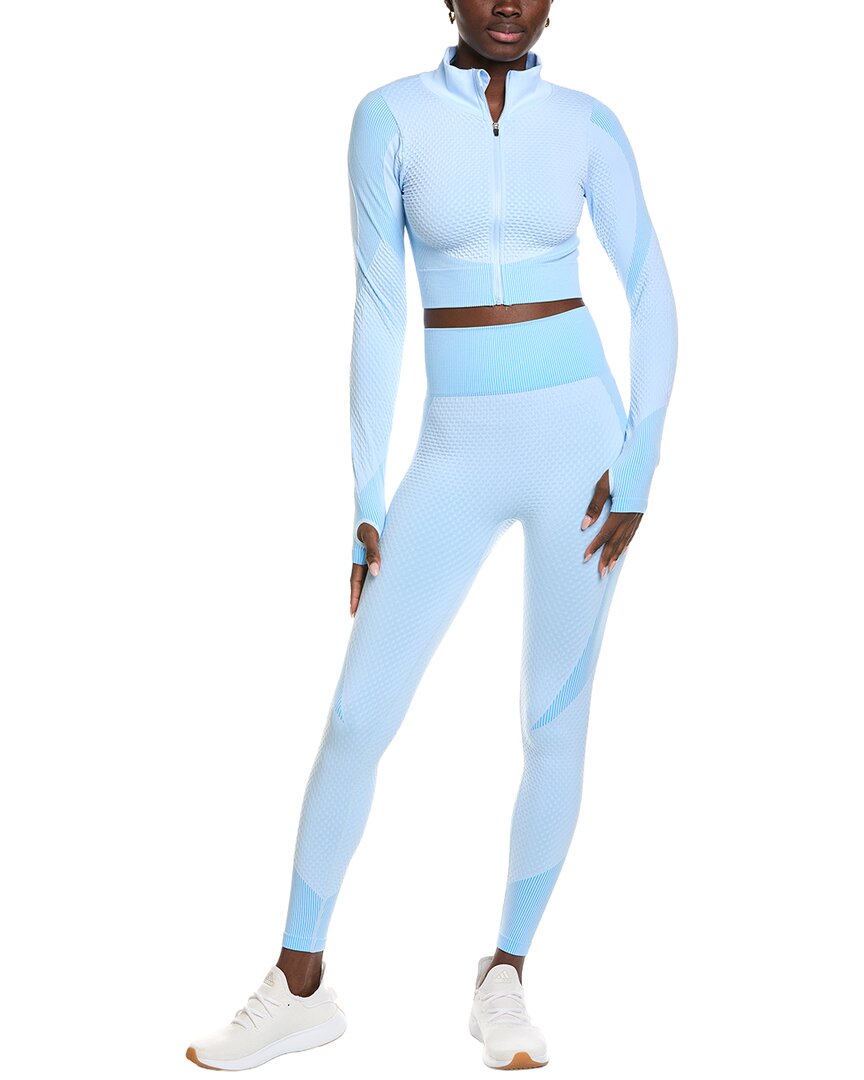 Marion 2Pc Seamless Pop Up Zip Up Top & Legging Set